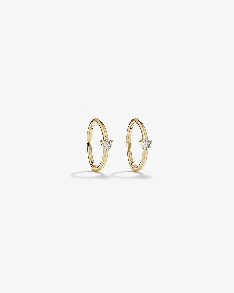 Diamond Accent Sleeper Earrings in 10kt White Gold
