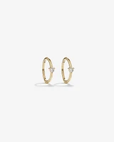 Diamond Accent Sleeper Earrings in 10kt White Gold