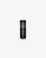 Ring in Black Titanium with Fine 10kt Yellow Gold Inlay