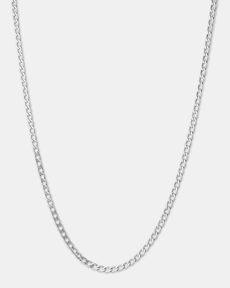 55cm (22") 3mm-3.5mm Width Hollow Curb Chain in 10kt Yellow Gold