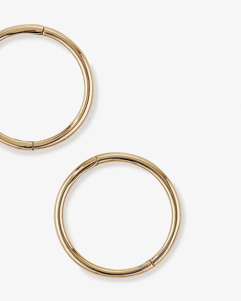 12mm Sleeper Earrings in 10kt White Gold