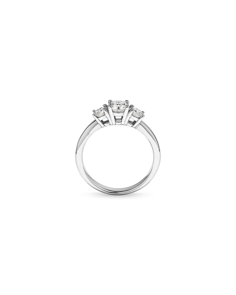 1.00 Carat TW 3 Stone Signature 101 Diamond Ring in 14kt White Gold