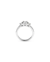 1.00 Carat TW 3 Stone Signature 101 Diamond Ring in 14kt White Gold