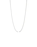 60cm (24") Round Paperclip Open Pendant Chain in Sterling Silver