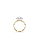 2.34 Carat TW Oval Cut Laboratory-Grown Diamond Halo Engagement Ring in 14kt Yellow and White Gold