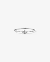 0.15 Carat TW Diamond Halo Everlight Bangle in Sterling Silver