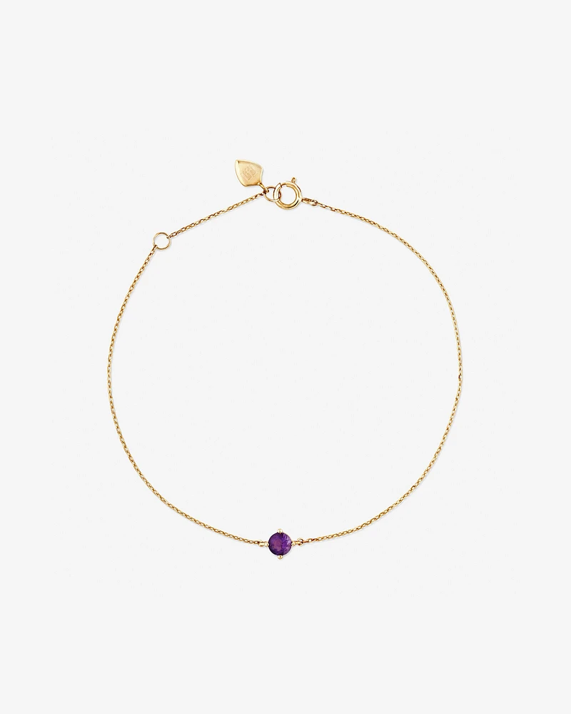 Bracelet with Amethyst in 10kt Yellow Gold