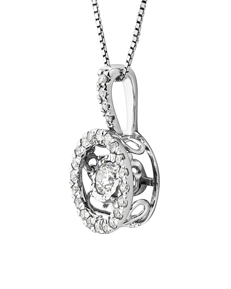 Everlight Pendant with 0.33 Carat TW of Diamonds in 10kt White Gold