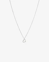 Heart Pendant with a Diamond in Sterling Silver