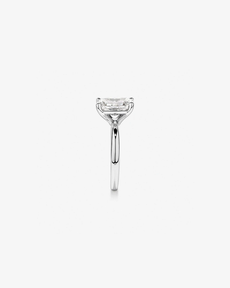 3.00 Carat TW Radiant Cut Laboratory-Grown Diamond Solitaire Engagement Ring in Platinum