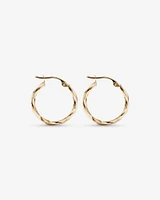 15mm Square Twist Hoop Earrings in 10kt Rose Gold