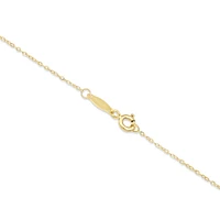 45cm (17") 0.95mm Width Solid Cable Chain In 10kt White Gold