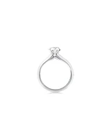 Certified Solitaire Engagement Ring with A 1 Carat TW Diamond in 14kt White Gold