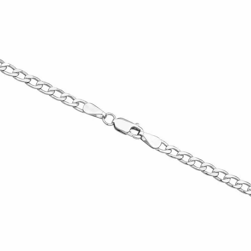55cm (22") 3mm-3.5mm Width Hollow Curb Chain in 10kt Yellow Gold