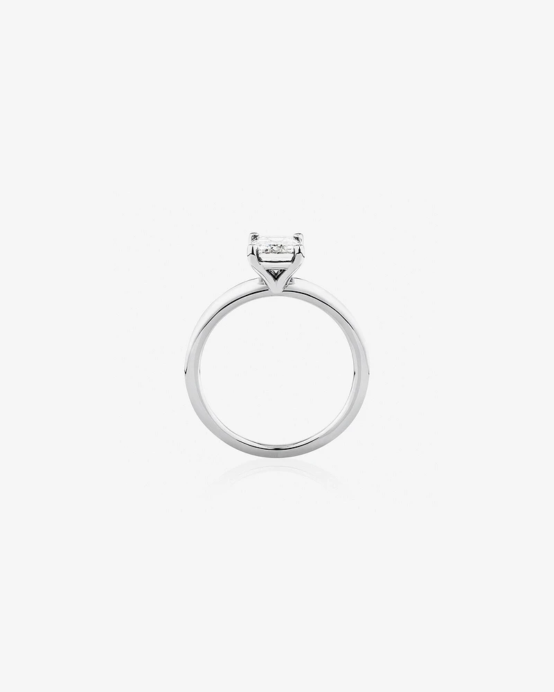 1.25 Carat Emerald Cut Laboratory-Grown Diamond Ring In 14kt White Gold
