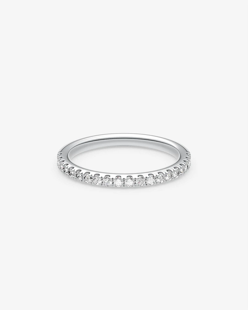 Wedding Band with Carat TW of Diamonds in 14kt White Gold