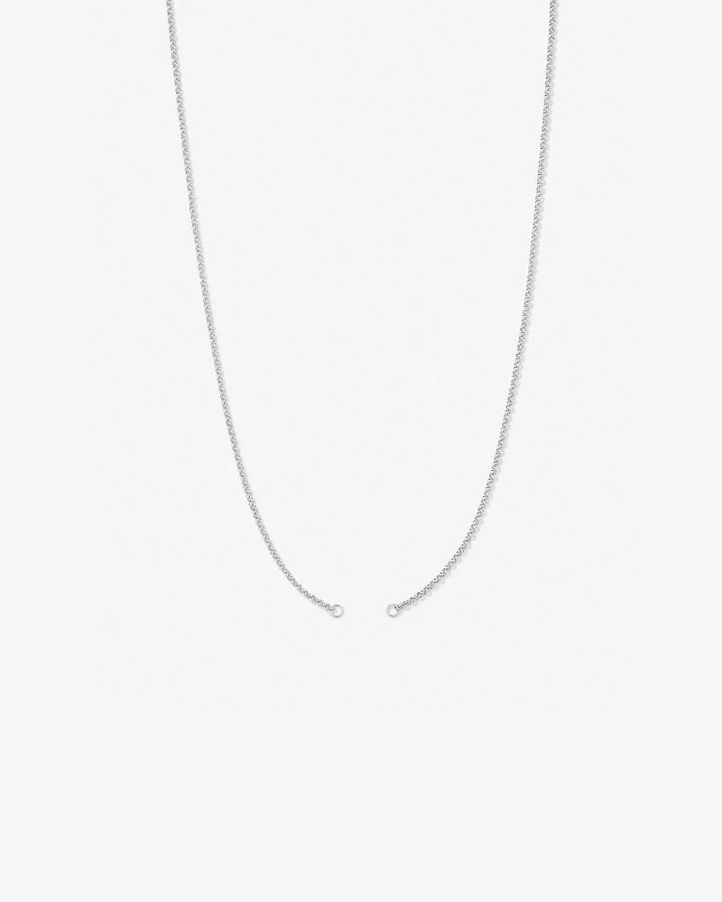 60cm (24") Fine Belcher Open Pendant Chain in Sterling Silver