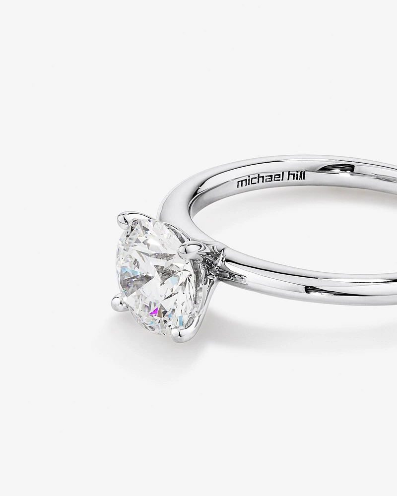 Solitaire Engagement Ring with 1.25 Carat TW of Laboratory-Grown Diamond in 18kt White Gold