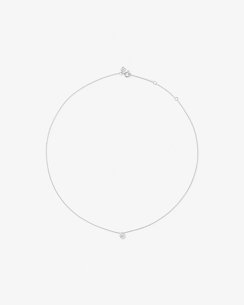 0.25 Carat TW Laboratory-Grown Diamond Bezel Box Set Pendant in Sterling Silver