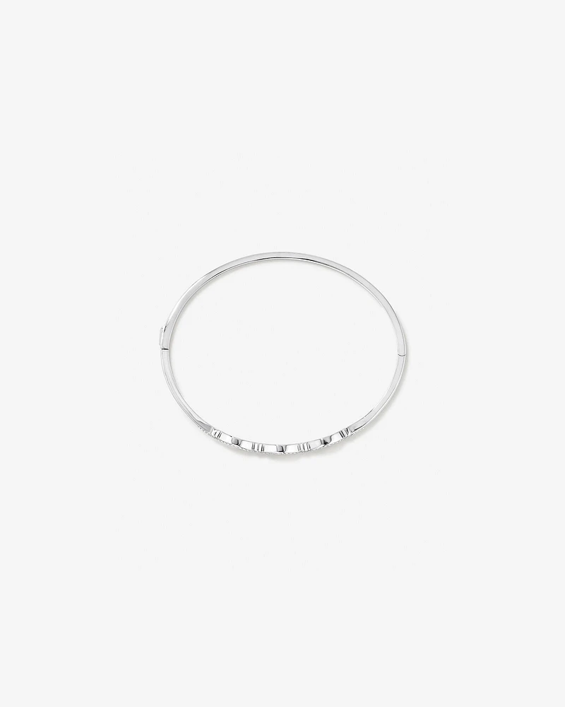 Triple Open Marquise Cubic Zirconia Bangle in Sterling Silver