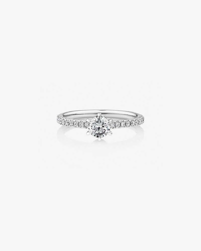 Sir Michael Hill Designer Engagement Ring with 0.70 Carat TW of Diamonds in 18kt White Gold