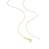 45cm (17") 0.95mm Width Solid Cable Chain In 10kt White Gold