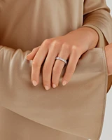 3.50 Carat TW Emerald Cut Laboratory-Grown Diamond Eternity Ring in 14kt White Gold