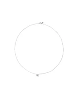 0.23 Carat TW Emerald Diamond Halo Pendant in 10kt White Gold