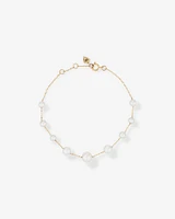 Bracelet with Cultured Freshwater Pearls in 10kt Yellow Gold