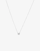 Butterfly Necklace with Diamonds in Sterling Silver