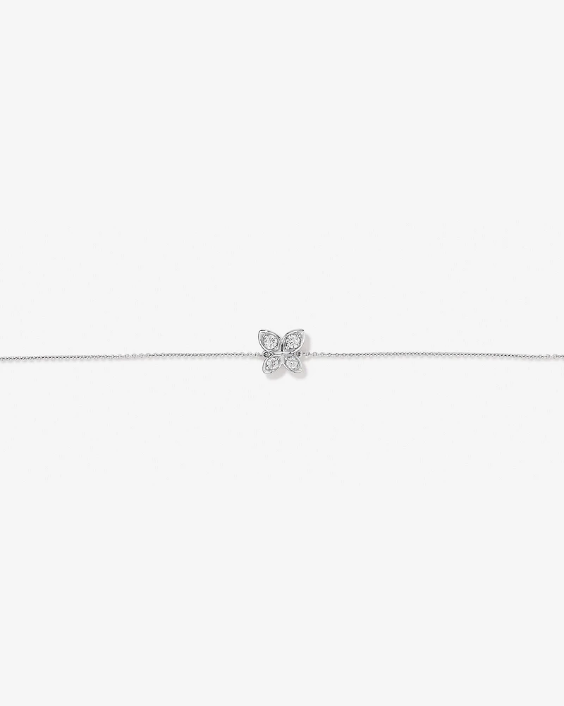 Cubic Zirconia Butterfly Bracelet in Sterling Silver