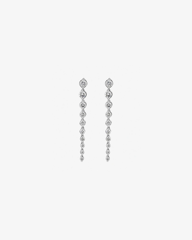 Drop Earrings with 1.00 Carat TW of Diamonds in 18kt White Gold