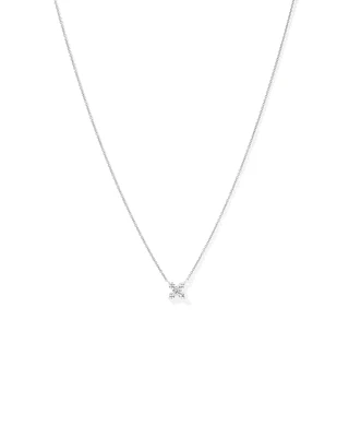 50cm (20") Cubic Zirconia Floral Necklace in Sterling Silver