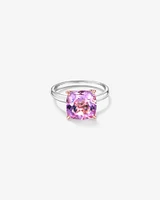Ring with Rose Amethyst in Sterling Silver & 10kt Rose Gold