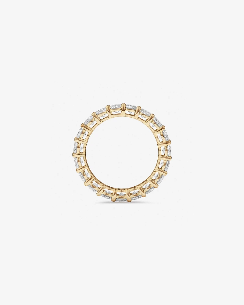 3.00 Carat TW Round Brilliant Laboratory-Grown Diamond Eternity Ring in 14kt Yellow Gold