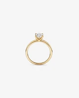 Carat TW Oval Laboratory-Grown Diamond Solitaire Engagement Ring in 14kt White Gold