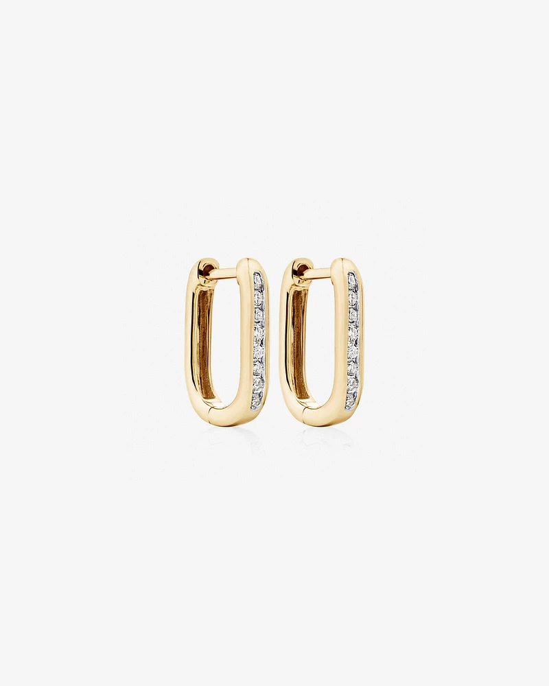 Huggies with Carat TW of Diamonds in 10kt Yellow Gold