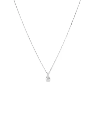 0.50 Carat TW Diamond Solitaire Pendant in 18kt White Gold