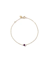 Bracelet with Amethyst in 10kt Yellow Gold