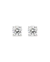 1.00 Carat TW Canadian Diamond Solitaire Stud Earrings in 18kt White Gold
