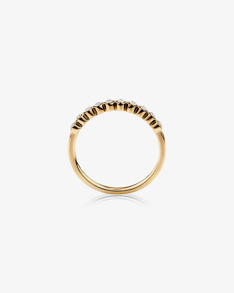 Wedding Ring with 0.15 Carat TW Diamonds in 14kt Yellow Gold