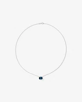 Necklace with London Blue Topaz in Sterling Silver and 10kt Yellow Gold