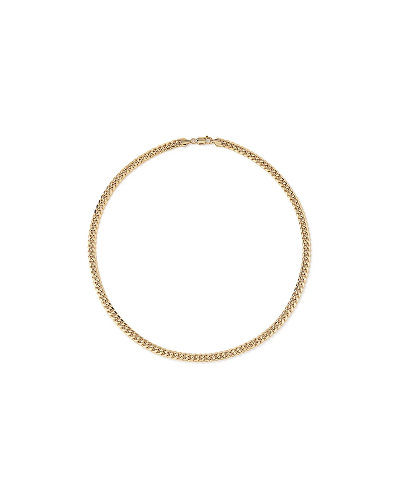 50cm (20") 6.15mm Width Semi Solid Miami Curb Chain in 10kt Yellow Gold