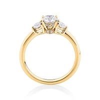 Sir Michael Hill Designer Three Stone Engagement Ring with 0.90 Carat TW of Diamonds in 18kt White Gold
