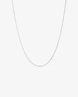 55cm (22") 1-1.5mm Width Fine Curb Chain Necklace in Sterling Silver