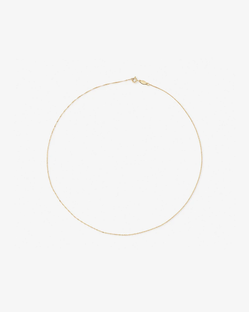 45cm (18") Singapore Chain in 10kt Yellow Gold