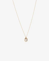 Diamond Accent Tri Tone Circle Pendant in 10kt Yellow, Rose and White Gold