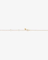London Blue Topaz Necklace with .14 Carat TW Diamonds in 10kt Yellow Gold
