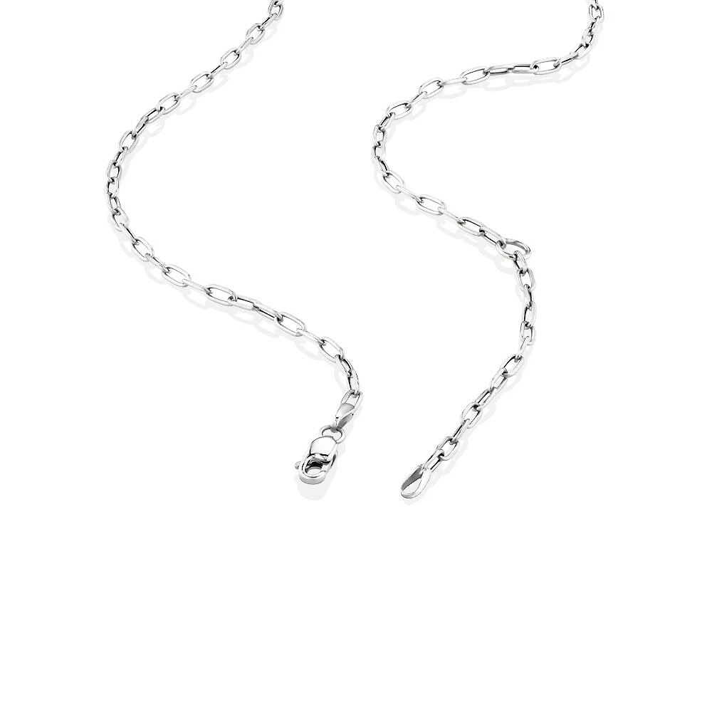 45cm (18”) 2mm-2.5mm Width Hollow Paperclip Chain in 10kt Yellow Gold