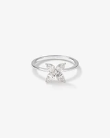 0.62 Carat TW Floret Laboratory-Grown Diamond Ring in 10kt White Gold